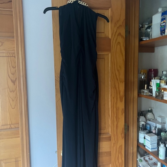 NWT Veronica Beard REZE CHAIN-LINK HALTER DRESS Navy L - Picture 13 of 13